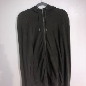 Dark Green Zip Up Hoodie